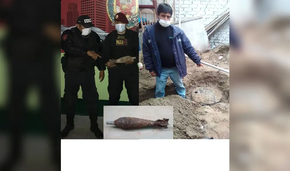 Encuentran granada de guerra en corral de vivienda de Alto Trujillo.