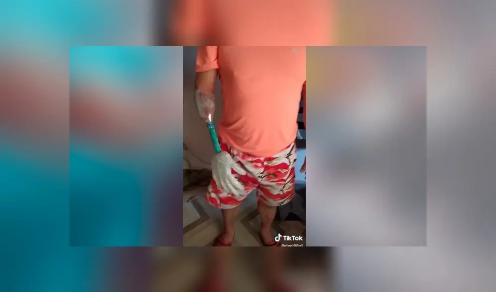 Desliza las imágenes para ver la increíble prótesis casera que construyó este hombre para su brazo amputado. Foto: dani98gil/TikTok