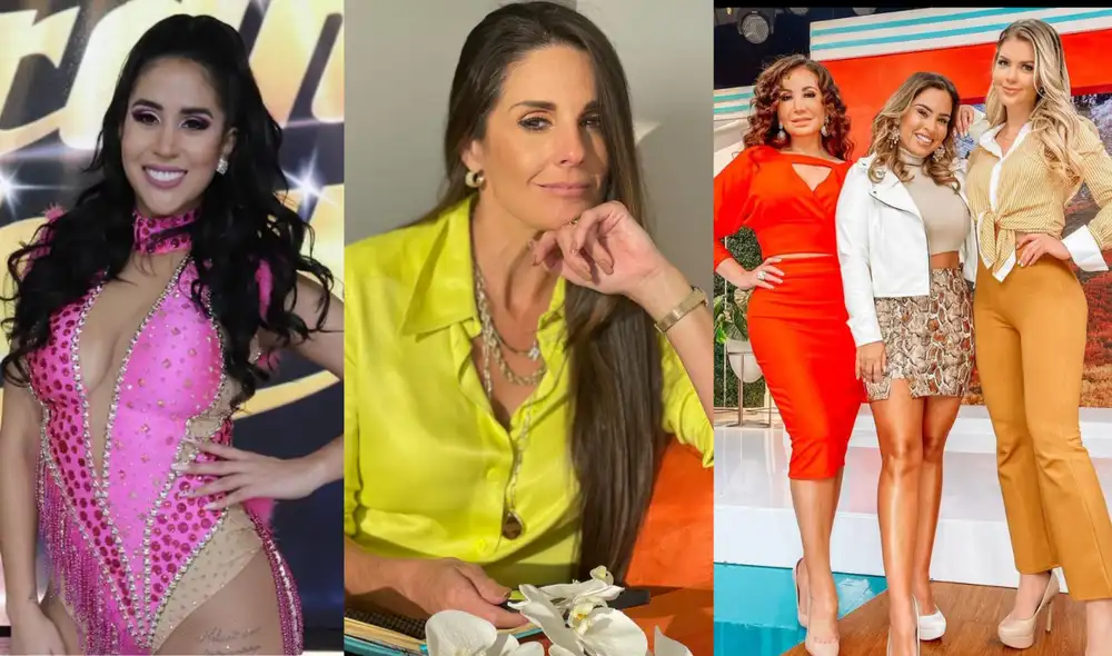 Rebeca Escribens quiere que Melissa y las figuras de "América hoy" fumen la pipa de la paz. Foto: Instagram/Melissa Paredes/Rebeca Escribens/Janet Barboza
