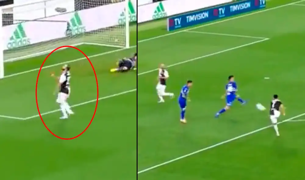 Cristiano Ronaldo: el gesto de Gonzalo Higuaín tras no recibir pase del portugués. Captura AS TV