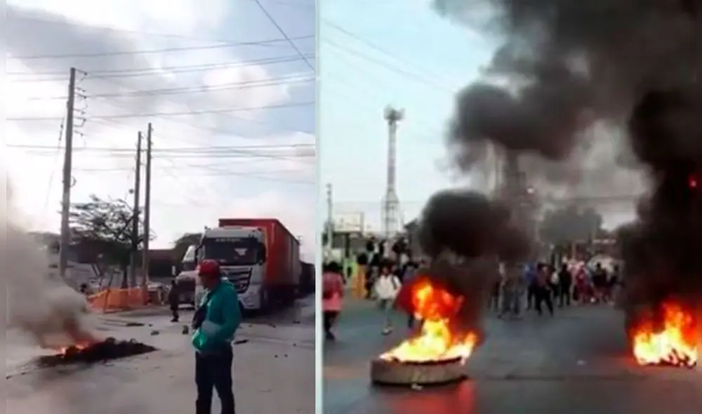 Protestas en Ica se agudizan. Foto: captura de Chincha Rec/ Panamericana Protestas en Ica se agudizan. Foto: captura de Chincha Rec/ Panamericana