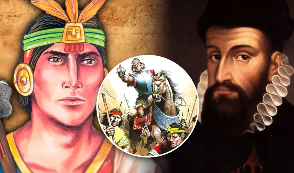 Manco Inca fue reconocido como héroe nacional tras ser asesinado por los españoles en el siglo XVI. Foto: composición LR/Waman Adventure/Real academia de la historia/Historia del Perú