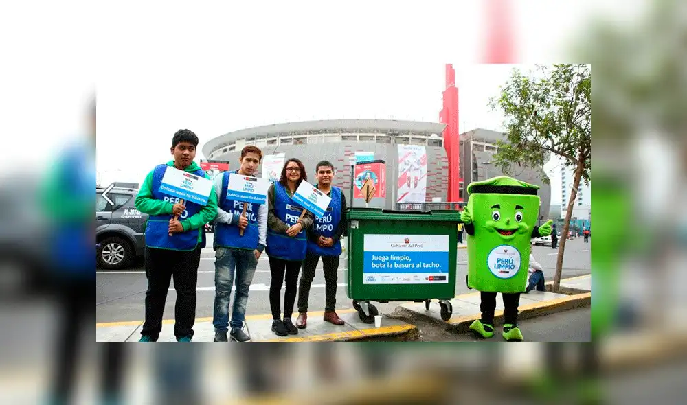 Perú vs. Colombia: orientarán sobre arrojo de basura en contenedores ubicados alrededor del Estadio Nacional