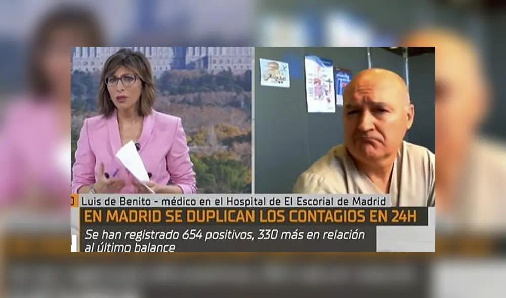 El doctor Luis de Benito negó que la situación sea tan grave y que no existía saturación en los hospitales. Foto: captura