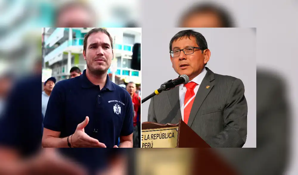 Alcalde de La Victoria se enfrenta a congresista fujimorista Ángel Neyra por Ley de Emolienteros. Foto: Composición