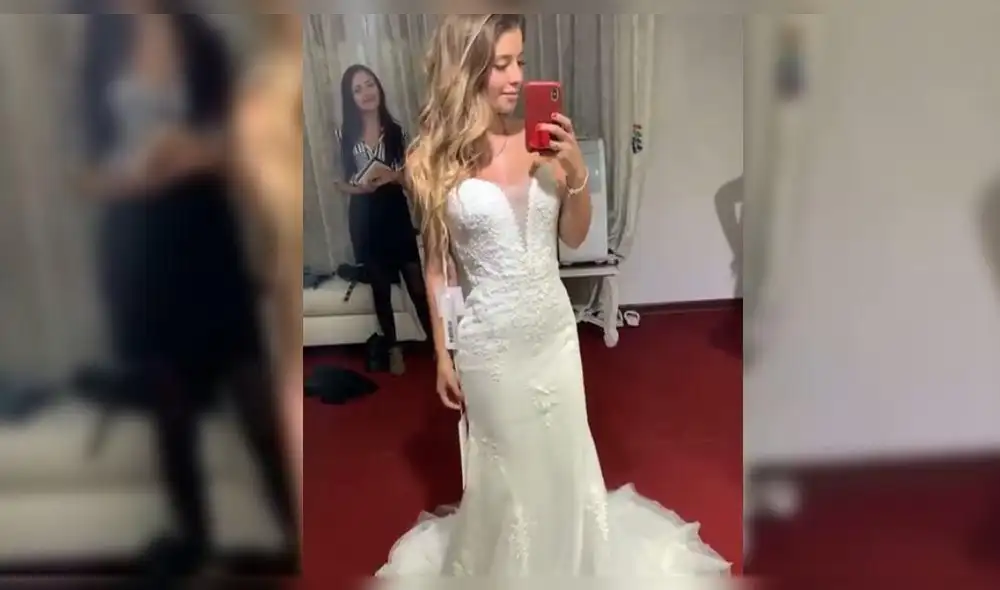 Flavia Laos se viste de novia y la asustan con terrible predicción