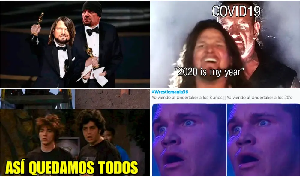 The Undertaker y AJ Styles son protagonistas de los divertidos memes de la primera parte de WWE WrestleMania 36. | Foto: Facebook