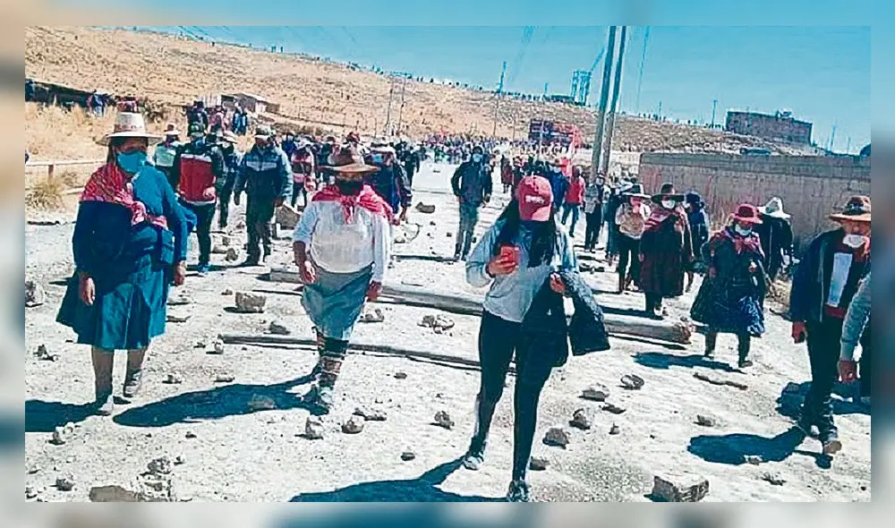 huelga. Espinar bloqueó el corredor minero hace 5 días.