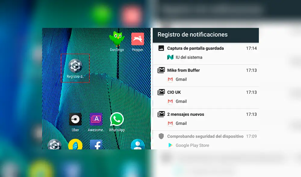 Así podrás ver las últimas notificaciones que llegaron a tu teléfono, a qué hora llegaron, su contenido y la app de donde provienen.