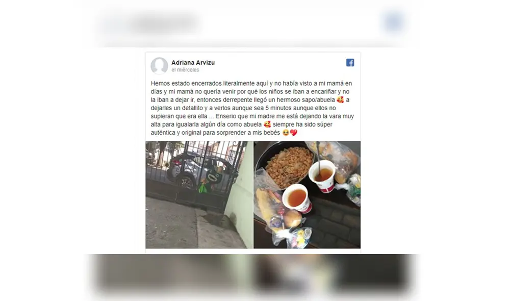 A través de Facebook se hizo viral la historia de esta abuela, quien se disfrazó para ir a visitar a su familia en plena cuarentena.