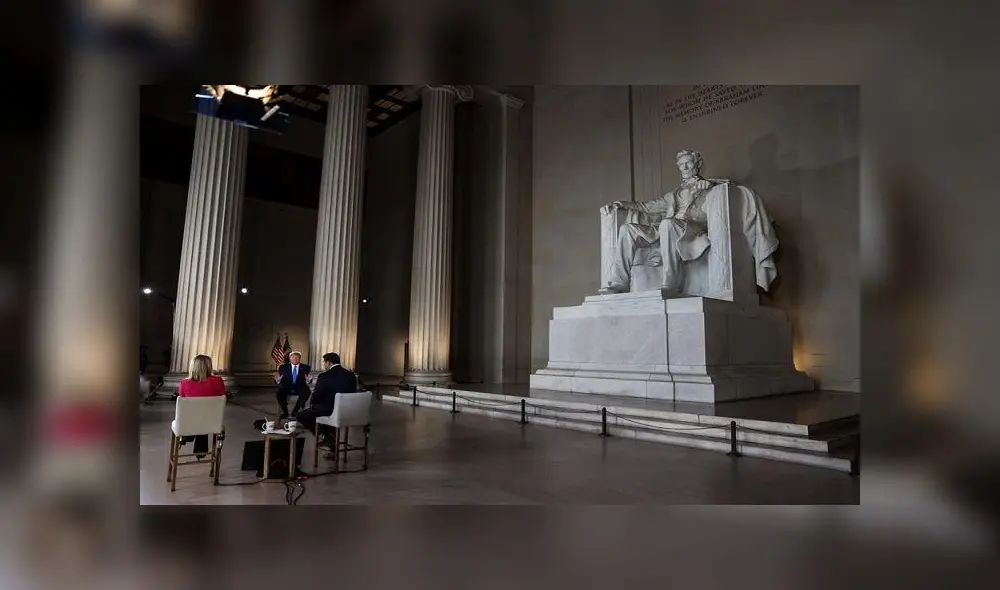 En el famoso monumento a Lincoln se dio la entrevista. Foto: EFE En el famoso monumento a Lincoln se dio la entrevista. Foto: EFE