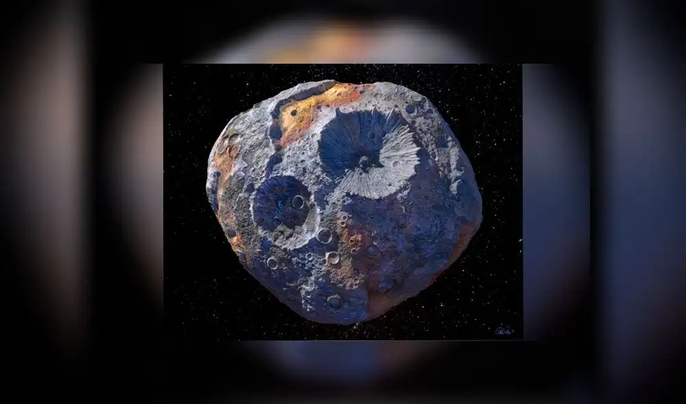 Ilustración del asteroide 16 Psyche. Foto: NASA.