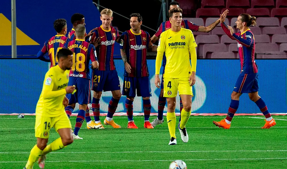 Lionel Messi marcó el tercer gol del Barcelona ante Villarreal en LaLiga. Foto: EFE