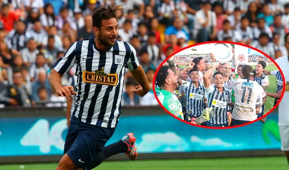 Claudio Pizarro celebró el título de Alianza Lima. Claudio Pizarro celebró el título de Alianza Lima.
