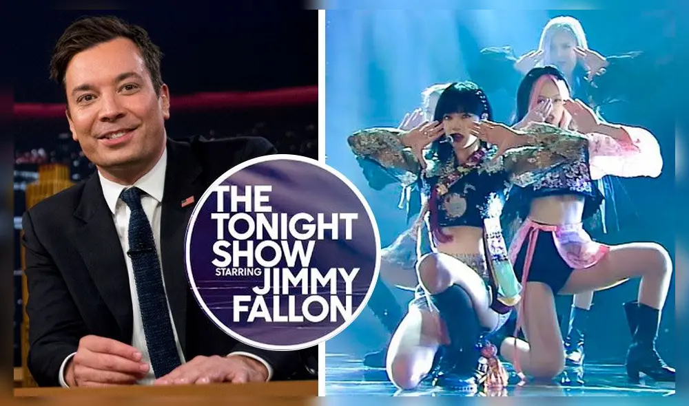 BLACKPINK acaparó casi medio millón de usuarios conectados durante su entrevista en el programa de  Jimmy Fallon. Crédito: fotocomposición