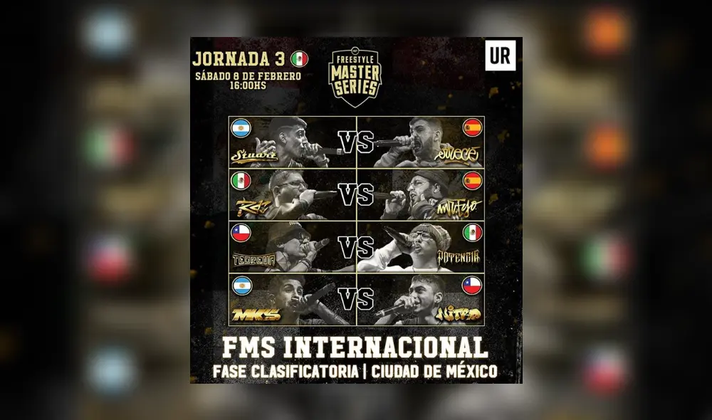 Enfrentamientos de la 3ra. jornada clasificatoria a la Gran Final de FMS Internacional.