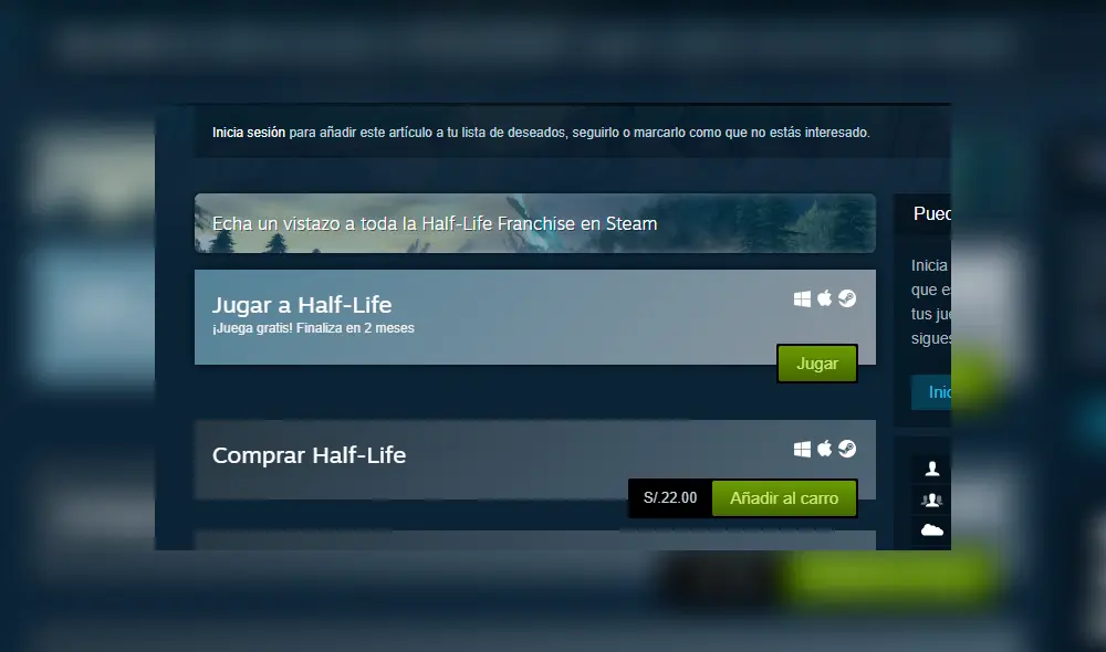 Puedes descargar los videojuegos directamente de Steam.