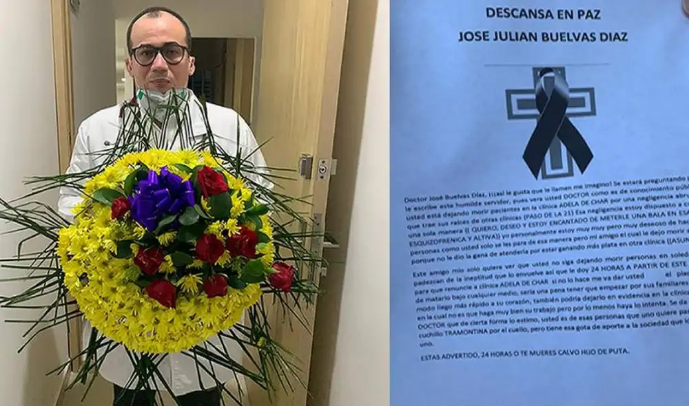 Médico recibió una corona fúnebre por "dejar morir a un paciente" en uci. Foto: Zona Cero Médico recibió una corona fúnebre por "dejar morir a un paciente" en uci. Foto: Zona Cero