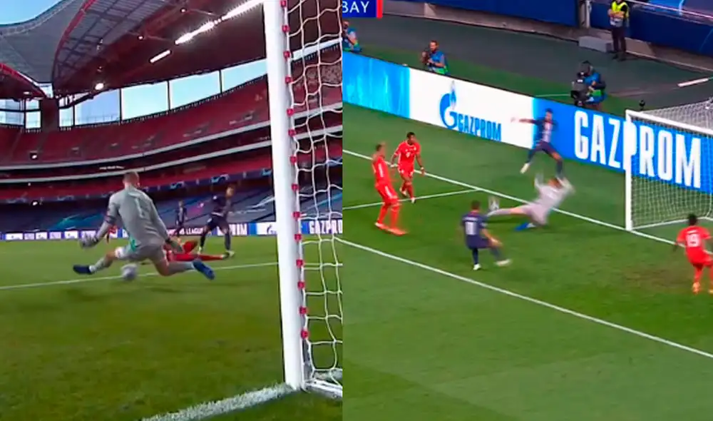 Manuel Neuer hizo una doble atajada para evitar el gol de Neymar en la final de la Champions League. | Foto: ESPN 2