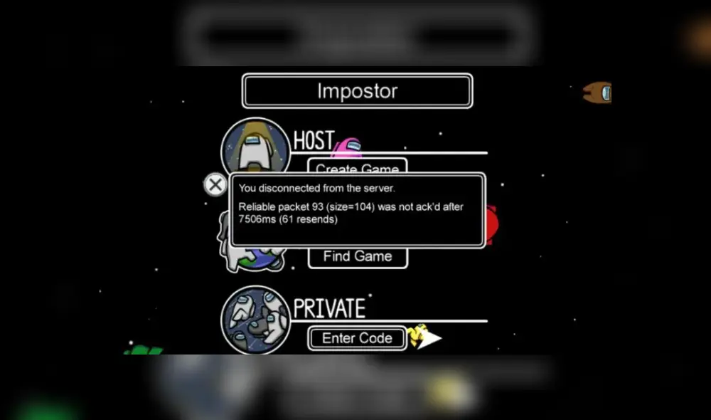 Los errores en los servidores de Among Us ya han provocado hasta memes. Revisa aquí algunos métodos para conectarte sin problemas. Imagen: Innersloth