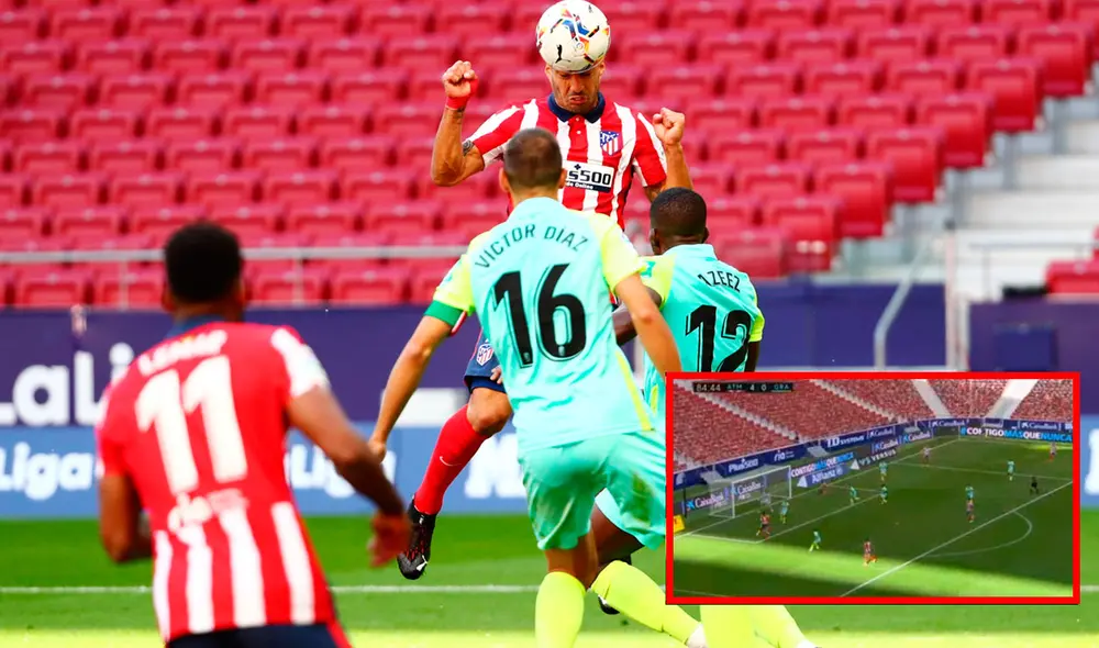 Luis Suárez debutó con doblete ante el Atlético Madrid por LaLiga. (FOTO AFP/Composición La República).