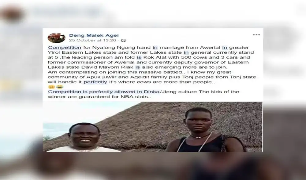 Indignación por menor que fue subastada por 530 vacas, tres autos y 10 mil dólares en Facebook