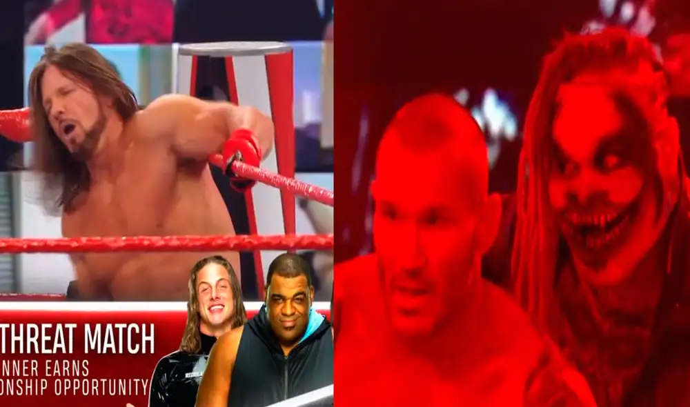 Aj Styles cerró Monday Night Raw venciendo a Randy Orton con la ayuda de The Fiend. Foto: WWE