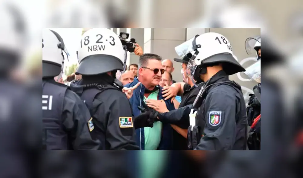 Protestas en Berlín contra las medidas contra el coronavirus. Foto: dpa / Bernd Von Jutrczenka Protestas en Berlín contra las medidas contra el coronavirus. Foto: dpa / Bernd Von Jutrczenka