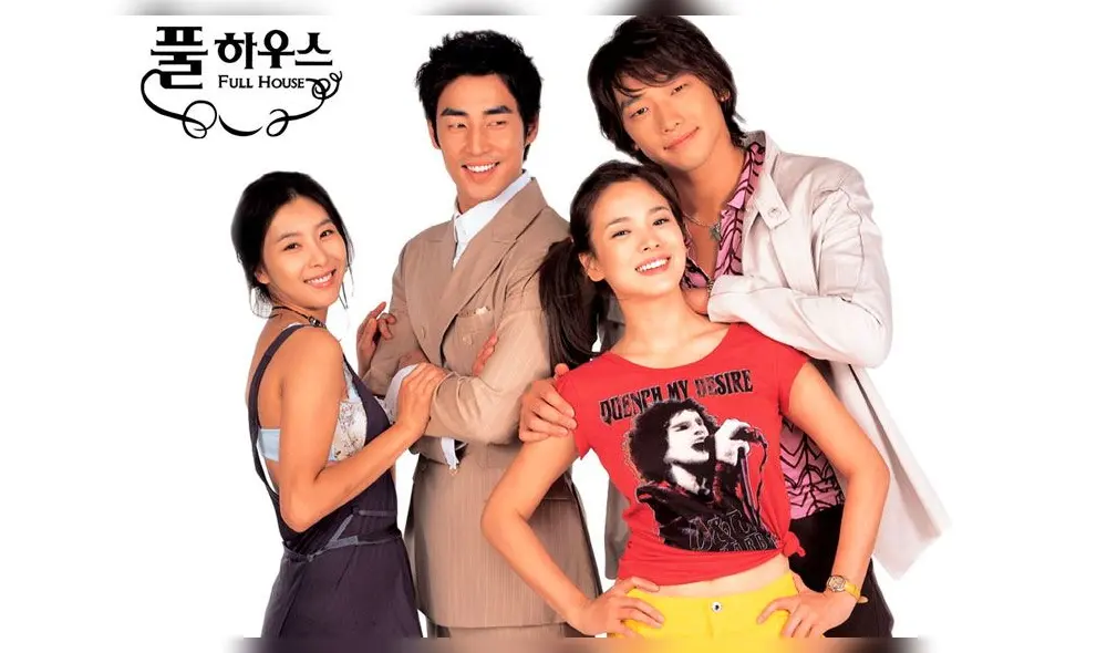 Song Hye Kyo, Bi Rain, Han Da Gam y Kim Sung Soo  protagonizaron el dorama Full House (KBS2, 2004).  Crédito: HanCinema
