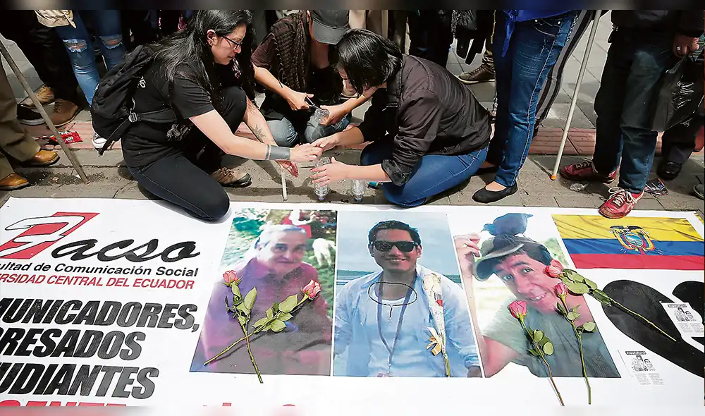 Ecuador llora la muerte de tres periodistas y busca al ‘Guacho’ Ecuador llora la muerte de tres periodistas y busca al ‘Guacho’