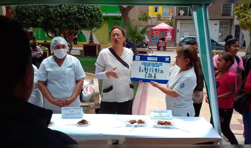 Realizan feria informativa por semana de lucha contra la anemia en Lambayeque