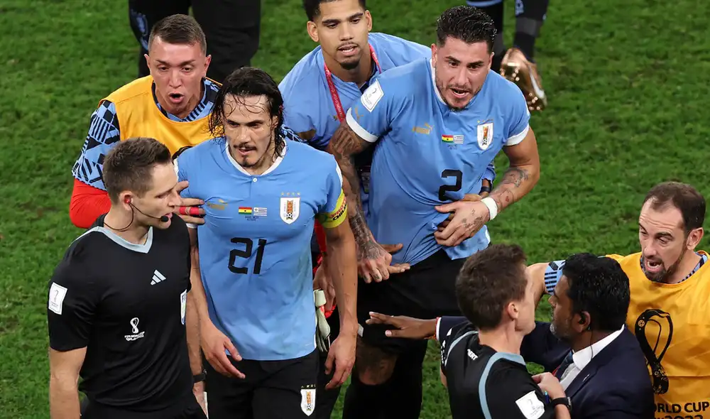 Uruguay quedó eliminado de Qatar 2022 pese a vencer 2-0 a Ghana en la fecha final de la fase de grupos. Foto: EFE