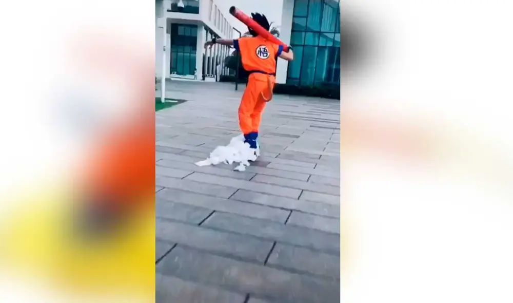 Desliza las imágenes para ver el increíble cosplay que hizo este joven fanático de Dragon Ball Super. Foto: captura de TikTok/papacosplay