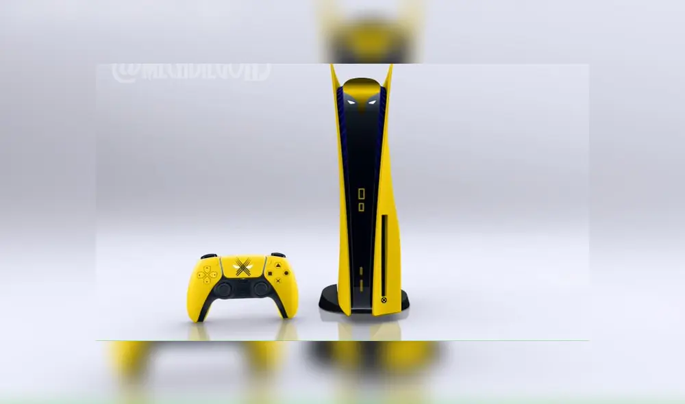 Así luciría la PS5 con los colores de Wolverine. Foto: Twitter