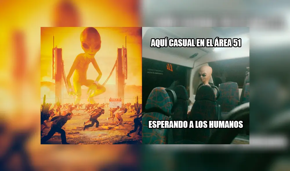 Desliza las imágenes para ver los mejores memes de la invasión del ‘Área 51’. Foto: Facebook/Twitter