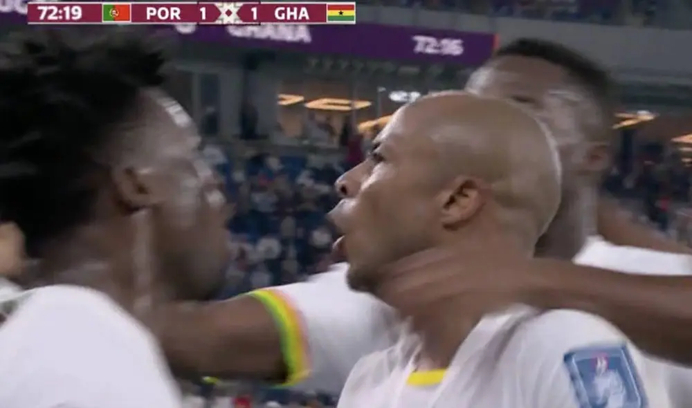 Ayew no dejó celebrar a los portugues con su empate transitorio. Foto: captura/DirecTV Sports Ayew no dejó celebrar a los portugues con su empate transitorio. Foto: captura/DirecTV Sports