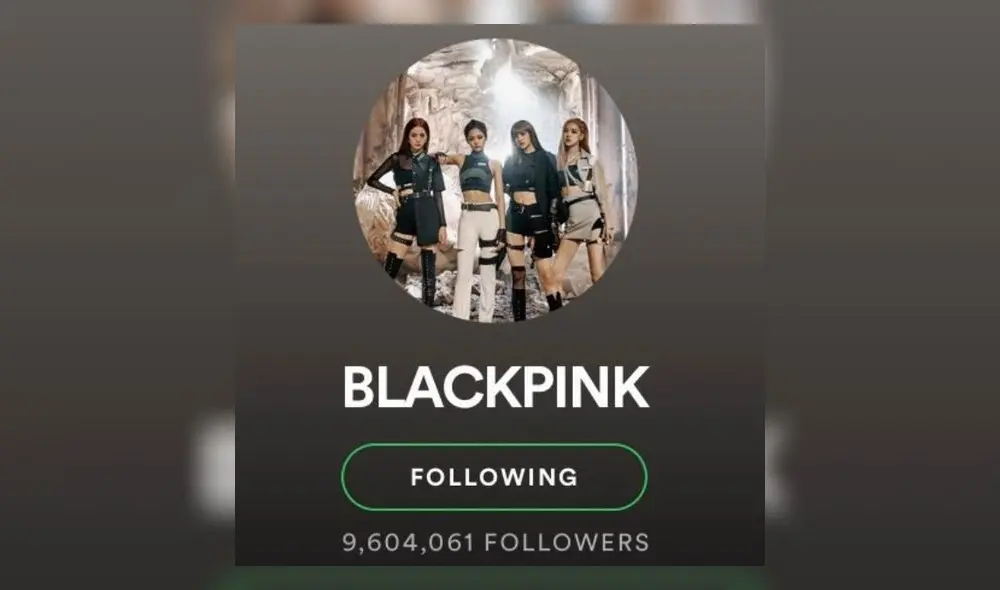 BLACKPINK superó los 9.6 millones de seguidores en Spotify.