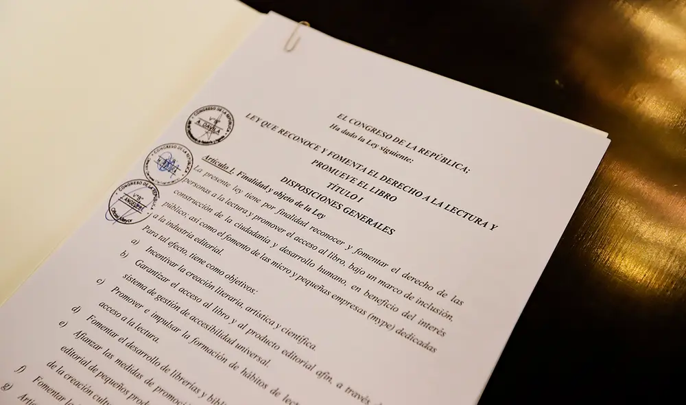 Ley del libro. Foto: Presidencia Ley del libro. Foto: Presidencia