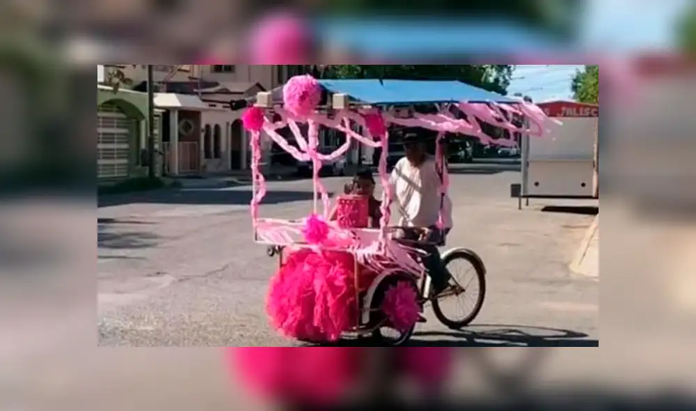 El hombre demostró que para hacer feliz a su hija no se necesita mucho dinero, sino creatividad. Vía Facebook Foto: captura