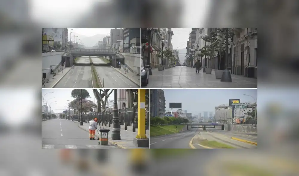 Lima se ve como ciudad fantasma debido a inmovilización total por el coronavirus Lima se ve como ciudad fantasma debido a inmovilización total por el coronavirus