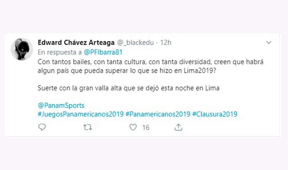 Juegos Panamericanos: chileno criticó presentación de su país en la ceremonia de clausura de Lima 2019.
