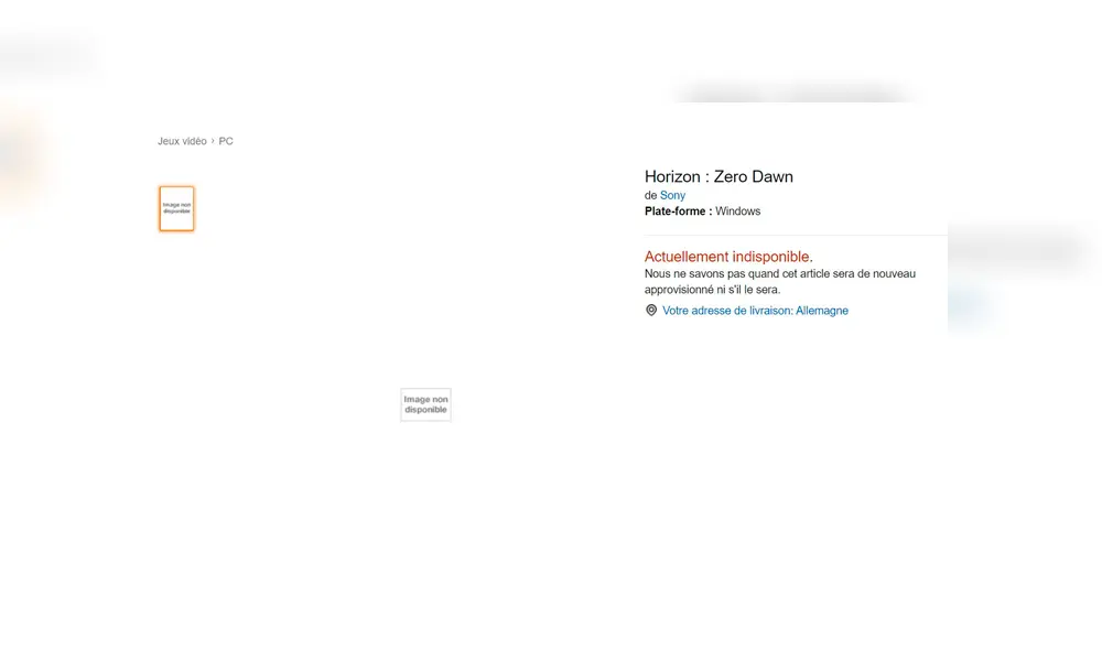 De confirmarse lo mostrado por Amazon, Horizon Zero Dawn dejaría de ser exclusivo de PS4. De confirmarse lo mostrado por Amazon, Horizon Zero Dawn dejaría de ser exclusivo de PS4.