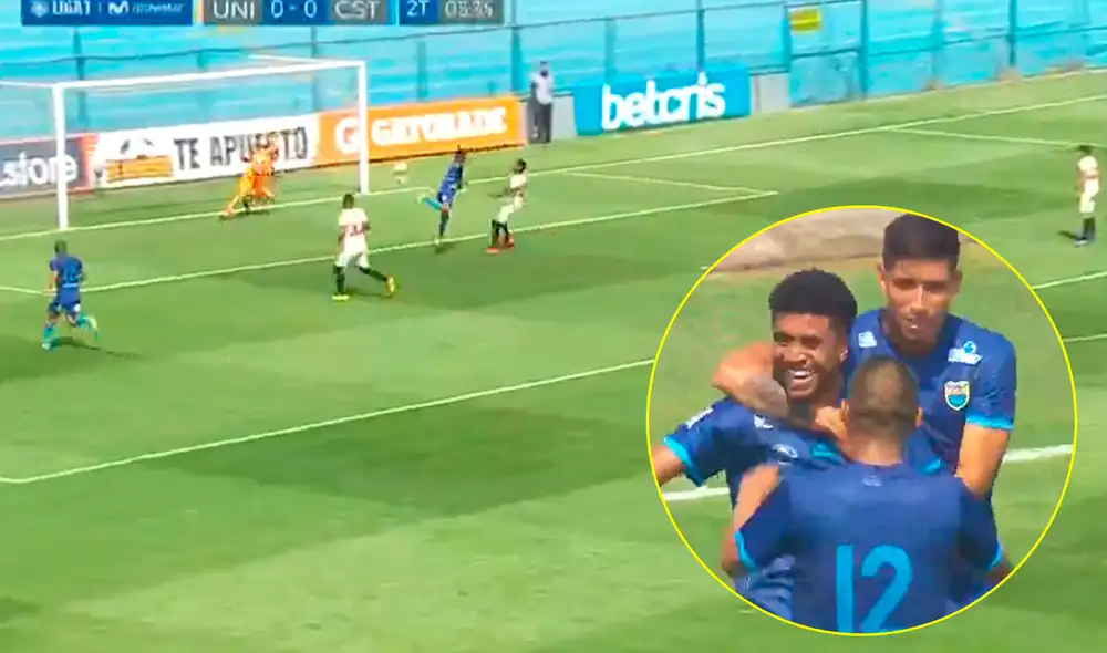 Álvaro Medrano marcó el primer tanto del partido entre Universitario y Carlos Stein. Foto: captura de Gol Perú Álvaro Medrano marcó el primer tanto del partido entre Universitario y Carlos Stein. Foto: captura de Gol Perú