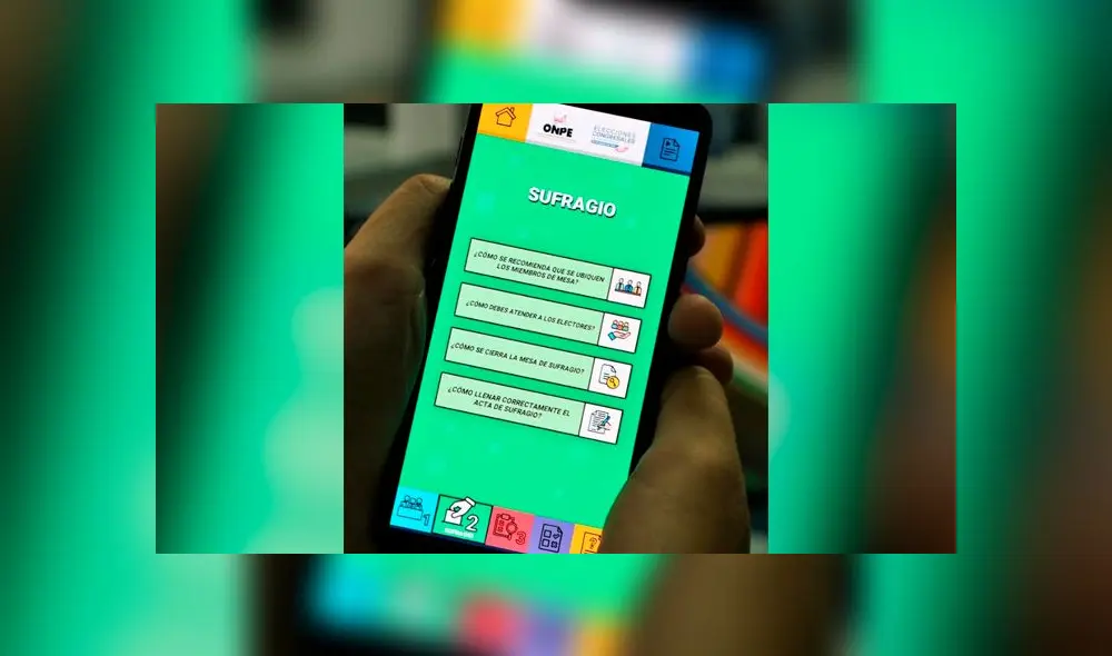 La ONPE lanzó una aplicación para capacitar a miembros de mesa. Créditos: ONPE.