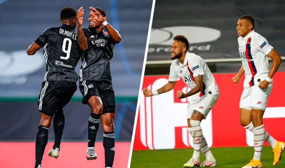 Primera vez dos clubes franceses juntos en semifinal de la Champions League. | Foto: PSG/Lyon