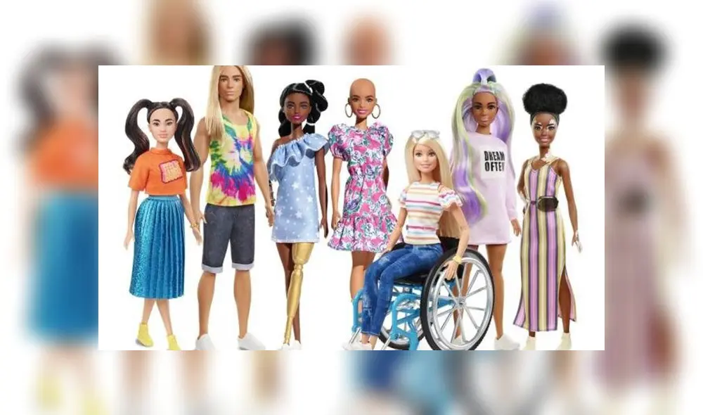 La línea Fashionista de Mattel de 2019. Foto: difusión.