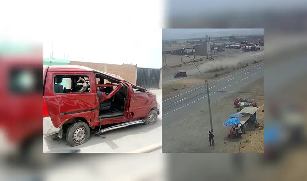 Accidente en Panamericana Sur dejó dos muertos. Foto: Composición
