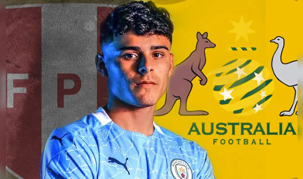 Alexander Robertson renovó con el Manchester City hasta el 2026. Foto: composición LR/Manchester City/FPF/Socceroos