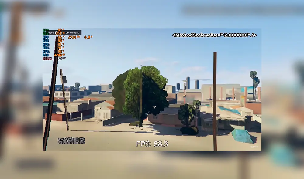 Desde allí podrás reducir más a los gráficos para mejorar el rendimiento.