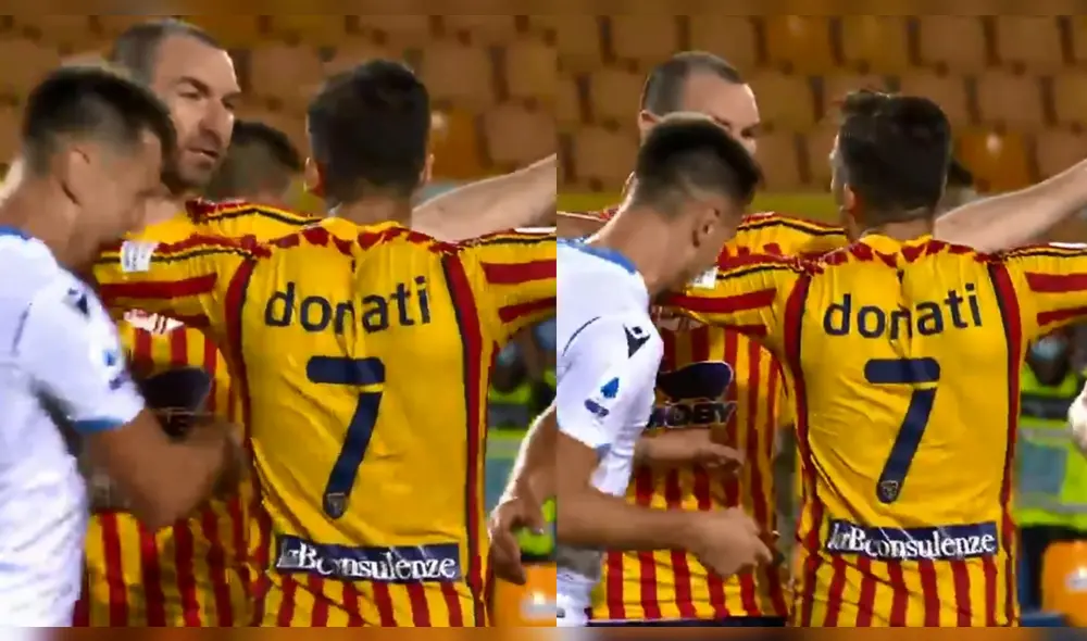 Jugador de Lazio mordió a defensa del Lecce en la Serie A. Foto: Captura